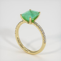 1.76 Ct. Emerald Ring, 18K Yellow Gold 2
