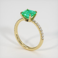 1.36 Ct. Emerald Ring, 18K Yellow Gold 2