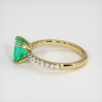 1.36 Ct. Emerald Ring, 18K Yellow Gold 4