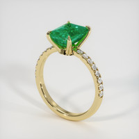 2.22 Ct. Emerald Ring, 18K Yellow Gold 2