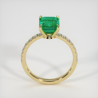 2.22 Ct. Emerald Ring, 18K Yellow Gold 3