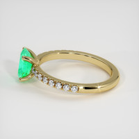0.94 Ct. Emerald Ring, 18K Yellow Gold 4