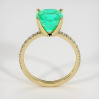 3.38 Ct. Emerald Ring, 18K Yellow Gold 3