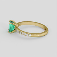 0.97 Ct. Emerald Ring, 18K Yellow Gold 4