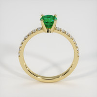 0.66 Ct. Emerald Ring, 18K Yellow Gold 3