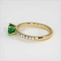 0.66 Ct. Emerald Ring, 18K Yellow Gold 4