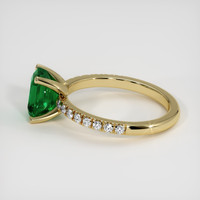 1.22 Ct. Emerald Ring, 18K Yellow Gold 4