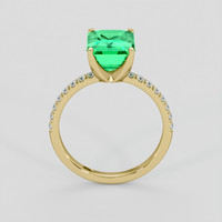 3.47 Ct. Emerald Ring, 18K Yellow Gold 3