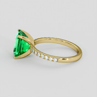 3.47 Ct. Emerald Ring, 18K Yellow Gold 4