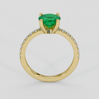1.05 Ct. Emerald Ring, 18K Yellow Gold 3