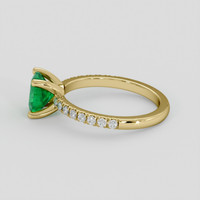1.05 Ct. Emerald Ring, 18K Yellow Gold 4