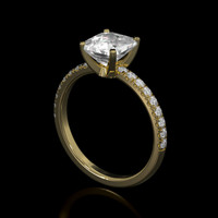 1.20 Ct. Gemstone Ring, 18K Yellow Gold 2