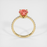 2.50 Ct. Padparadscha Sapphire Ring, 18K Yellow Gold 3