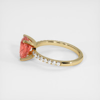 2.50 Ct. Padparadscha Sapphire Ring, 18K Yellow Gold 4