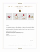Ruby Ring 9.21 Ct. 18K Yellow Gold Appraisal