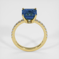 4.27 Ct. Blue Sapphire Ring, 18K Yellow Gold 3