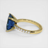 4.27 Ct. Blue Sapphire Ring, 18K Yellow Gold 4