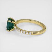 1.58 Ct. Bluish Green Sapphire Ring, 18K Yellow Gold 4