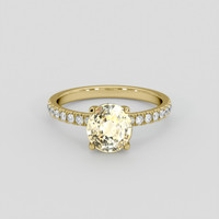 2.27 Ct. Yellow Sapphire Ring, 18K Yellow Gold 1