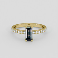 0.89 Ct. Bi Color Sapphire Ring, 18K Yellow Gold 1