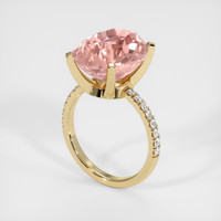 12.01 Ct. Padparadscha Sapphire Ring, 18K Yellow Gold 2