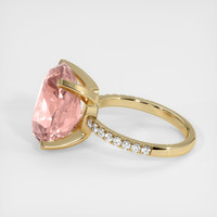 12.01 Ct. Padparadscha Sapphire Ring, 18K Yellow Gold 4