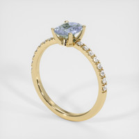 1.52 Ct. Sapphire Ring, 18K Yellow Gold 2
