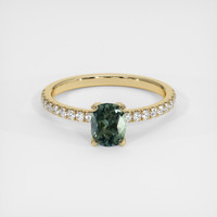 1.09 Ct. Sapphire Ring, 18K Yellow Gold 1