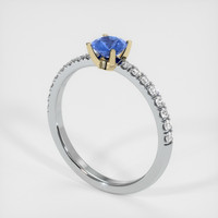 0.47 Ct. Sapphire Ring, 14K Yellow & White 2