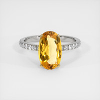 3.00 Ct. Gemstone Ring, 14K Yellow & White 1