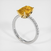 3.00 Ct. Gemstone Ring, 14K Yellow & White 2