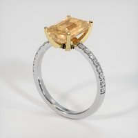 2.94 Ct. Gemstone Ring, 14K Yellow & White 2