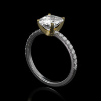 1.20 Ct. Gemstone Ring, 14K Yellow & White 2