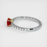 0.71 Ct. Ruby Ring, 14K Yellow & White 4