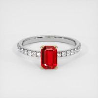 0.99 Ct. Ruby Ring, 14K Yellow & White 1