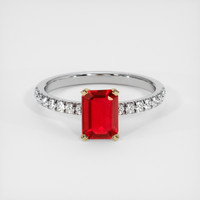 1.20 Ct. Ruby Ring, 14K Yellow & White 1