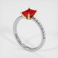 1.20 Ct. Ruby Ring, 14K Yellow & White 2