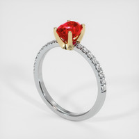 1.31 Ct. Ruby Ring, 14K Yellow & White 2