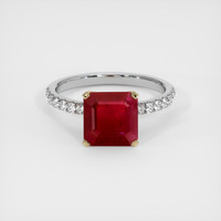 2.92 Ct. Ruby Ring, 14K Yellow & White 1