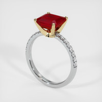 2.92 Ct. Ruby Ring, 14K Yellow & White 2