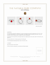Ruby Ring 1.02 Ct., 14K Yellow White Appraisal