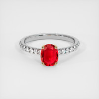 1.02 Ct. Ruby Ring, 14K Yellow & White 1