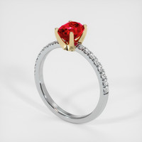 1.02 Ct. Ruby Ring, 14K Yellow & White 2