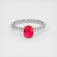 1.03 Ct. Ruby Ring, 14K Yellow & White 1