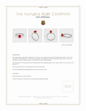 Ruby Ring 1.29 Ct., 14K Yellow White Appraisal