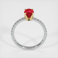 1.29 Ct. Ruby Ring, 14K Yellow & White 3