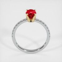 0.85 Ct. Ruby Ring, 14K Yellow & White 3