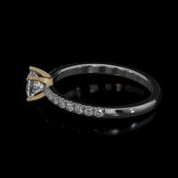0.53 Ct. White Sapphire Ring, 14K Yellow & White 4