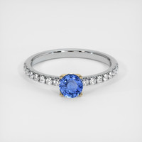 0.47 Ct. Blue Sapphire Ring, 18K Yellow & White 1