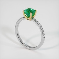 1.55 Ct. Emerald Ring, 18K Yellow & White 2